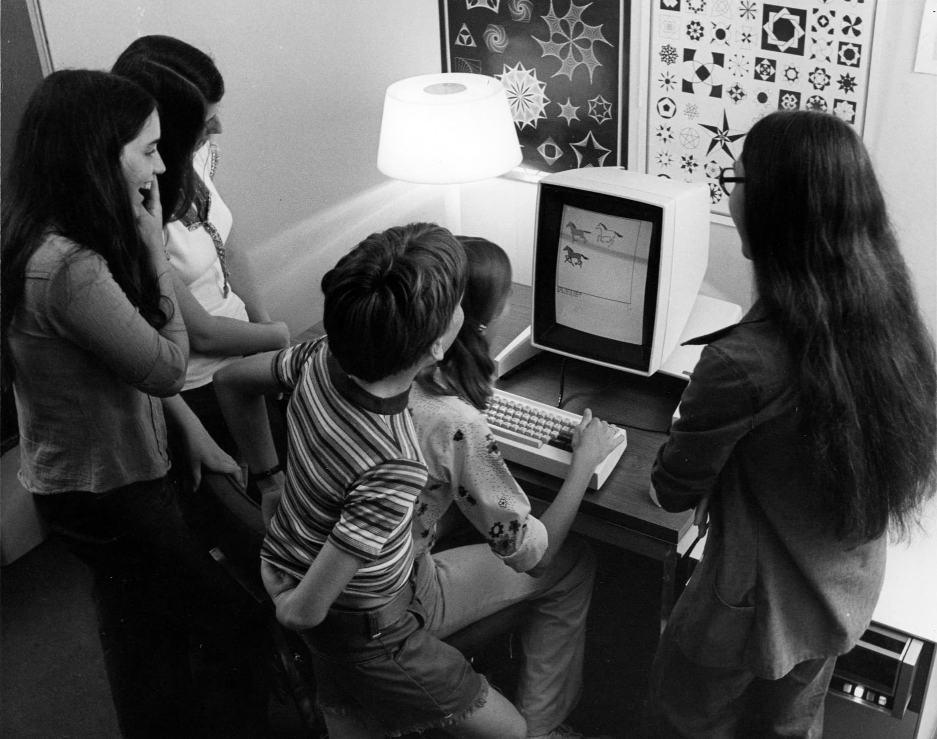 Children using the Alto personal computer, ca. 1979. Courtesy of PARC.
